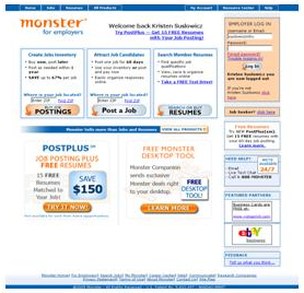 Monster's ecomm site before the redesign